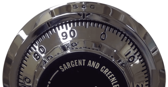 Foto de dial de caja fuerte